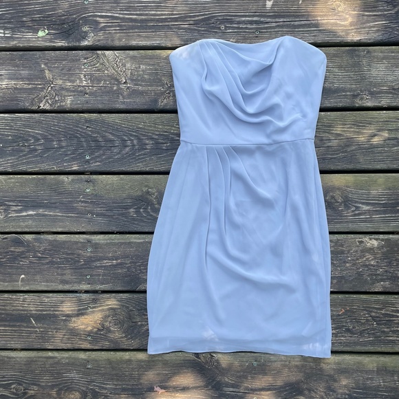 Light Blue/Gray Strapless Dress (Women Size 6) - Picture 3 of 12